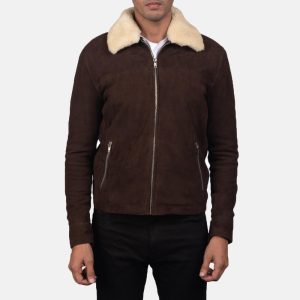 Brown Suede Leather Jacket