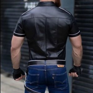 Men's Leather Uniform Shirt