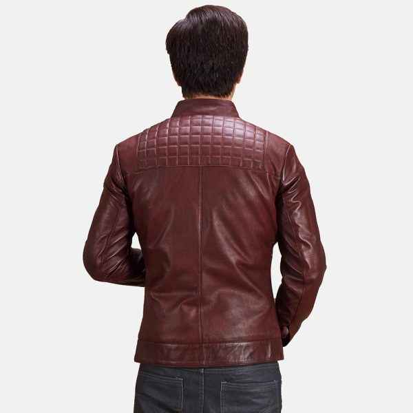 Slim Fit Leather Bomber Jacket