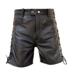 Black Side Lace Up Shorts