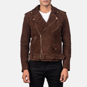 Brown Leather Suede Jacket