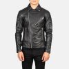 Mens Quilted Leather Biker Jacket