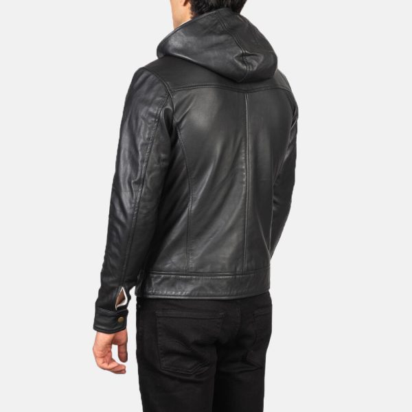 Black Bomber Jacket With Hood