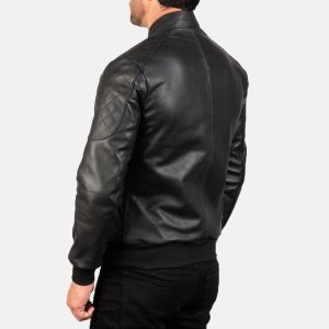 Classic Leather Bomber Jacket