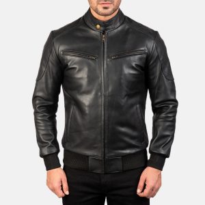 Classic Leather Bomber Jacket