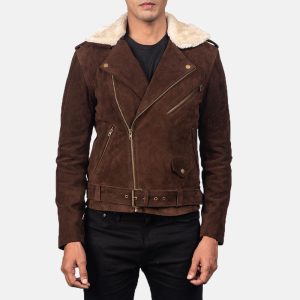 Leather Biker Jacket With Fur