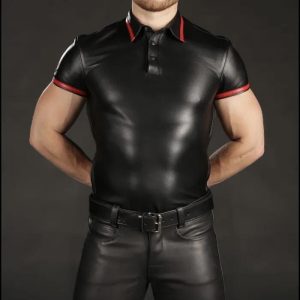 Black Shirt With Red Piping