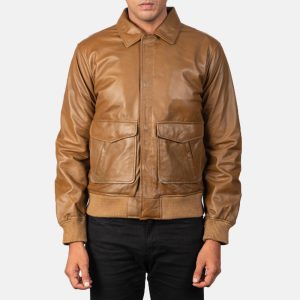 Coffee Brown Leather Jacket
