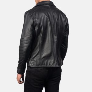 Black Real Leather Biker Jacket