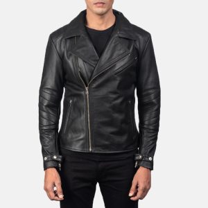 Black Real Leather Biker Jacket