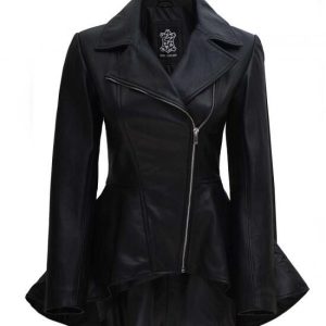 Black Leather Blazer Coat